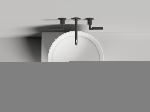 Раковина из искусственного камня S-Sense Salini ARMONIA 130413TG 50х50 накладная цвет белый 1 отверстие под смеситель - фото 3
